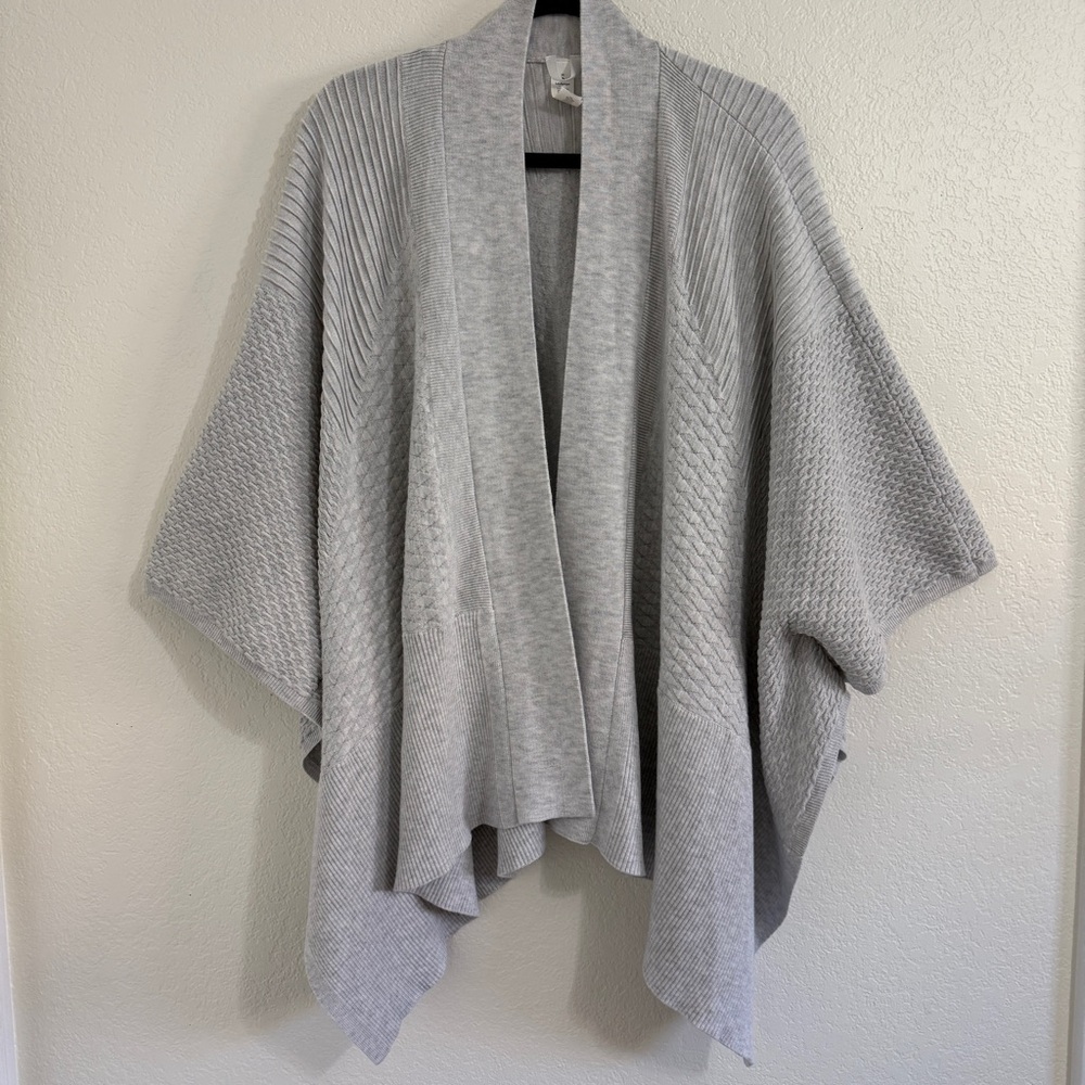 LULULEMON Dream Weaver Gray Cashmere‎ Blend  Open Wrap Cardigan One Size